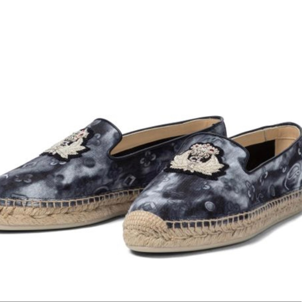 Christian Louboutin Nanou Orlanto Donna Flat Espadrilles Navy Sz 38 = 8 - Picture 5 of 16